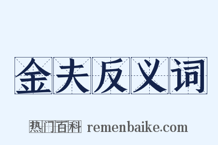 金夫反义词是什么意思的图片